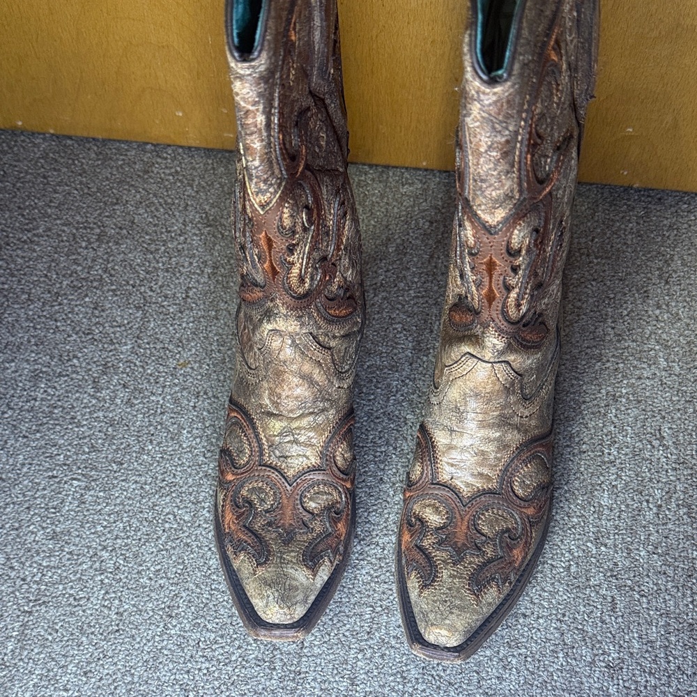Corral Cognac/Brown Patch Boots C2902 Size 7 - Picture 6 of 9